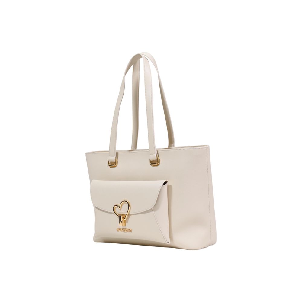 Love Moschino Beige Polyethylene Handbag | Regal Royce