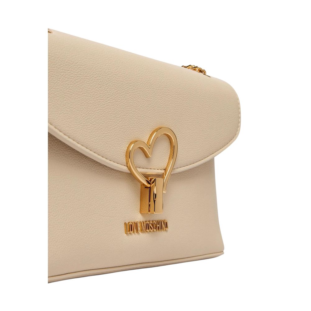 Love Moschino Beige Polyethylene Handbag | Regal Royce