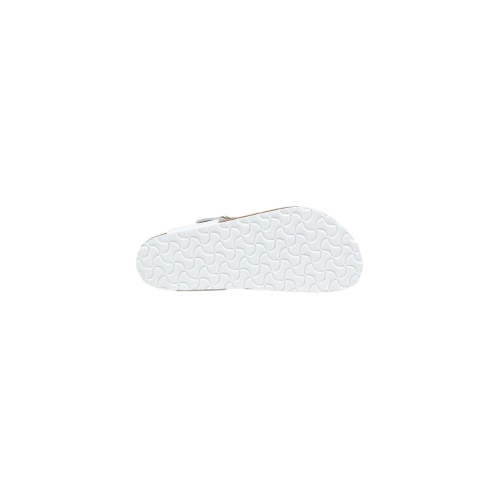 Birkenstock White Leather Flat Sandals | Regal Royce