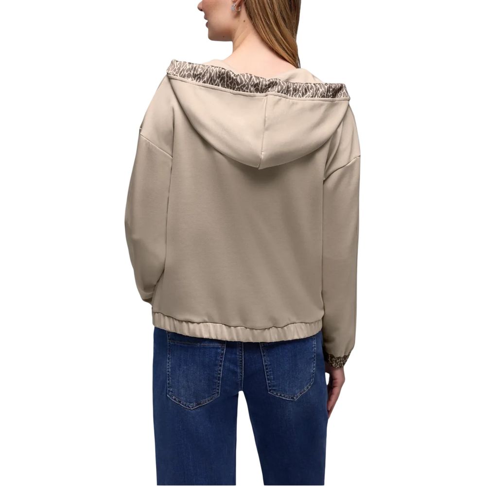Street One Beige Modal Hoodie | Regal Royce