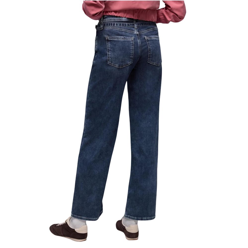 Street One Blue Cotton Relaxed Fit Jeans | Regal Royce