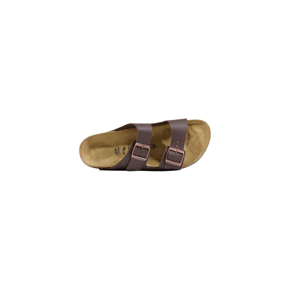 Birkenstock Brown Synthetic Flat Sandals | Regal Royce