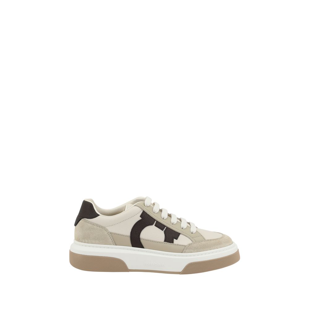 Ferragamo Multicolor Calf Leather Bos Taurus Platform Sneakers | Regal Royce