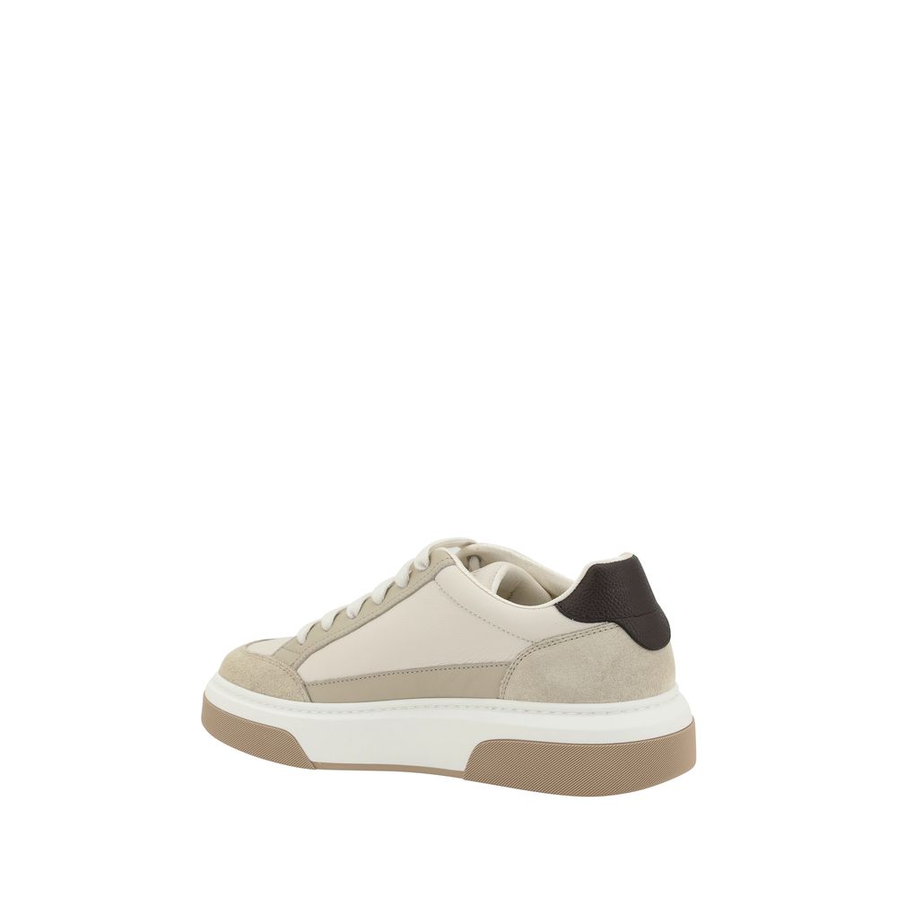 Ferragamo Multicolor Calf Leather Bos Taurus Platform Sneakers | Regal Royce
