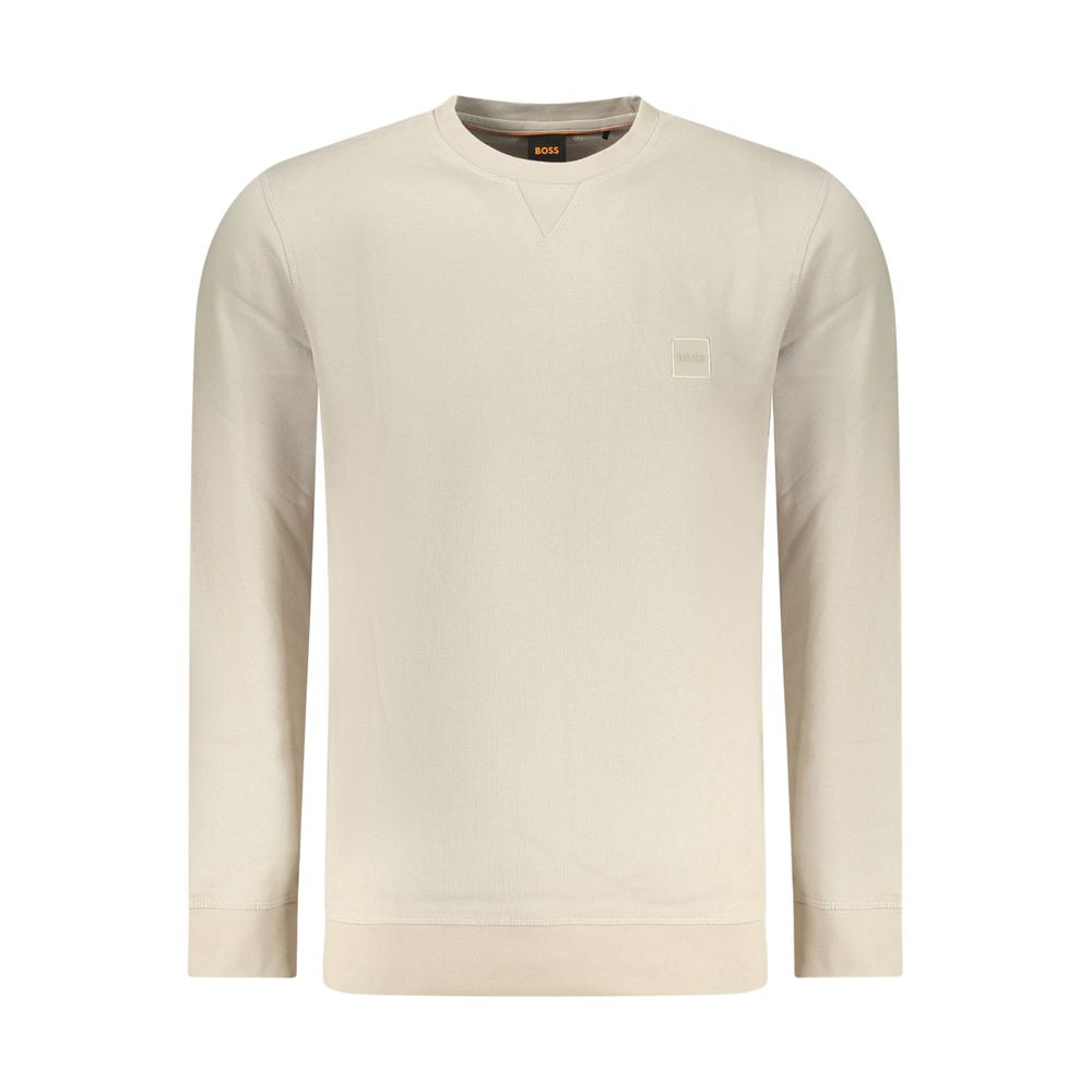 Hugo Boss Beige Cotton Men Sweatshirt | Regal Royce