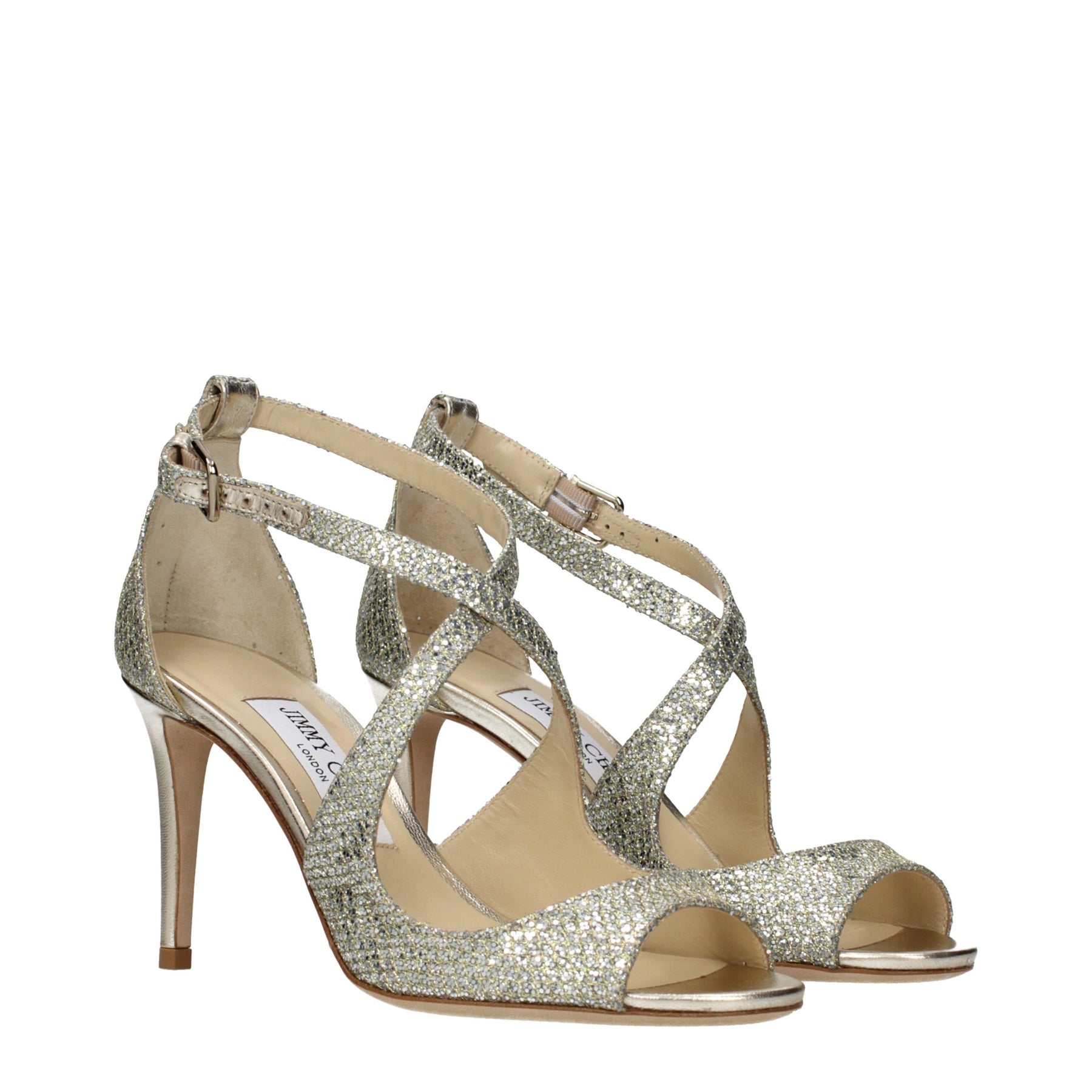 Jimmy Choo Gold Plastic Stiletto Heel Sandals | Regal Royce
