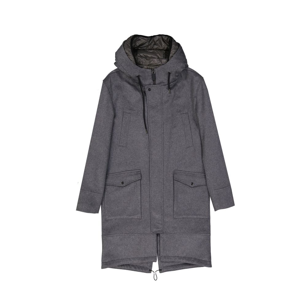 Herno Gray Cashmere Coat | Regal Royce