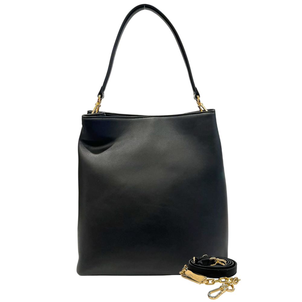 Twinset Black PU Women Shoulder Bag | Regal Royce