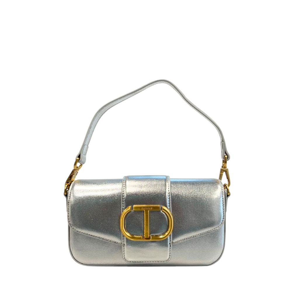 Twinset Silver PU Women Shoulder Bag | Regal Royce