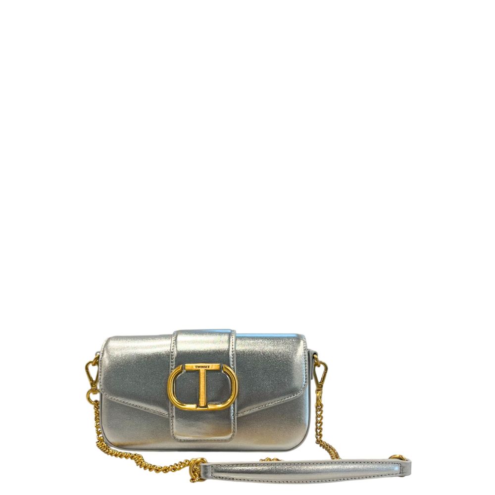 Twinset Silver PU Women Shoulder Bag | Regal Royce