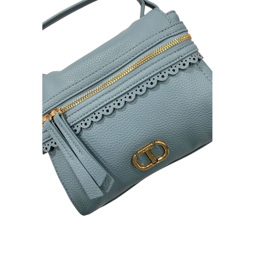 Twinset Blue PU Women Handbag | Regal Royce