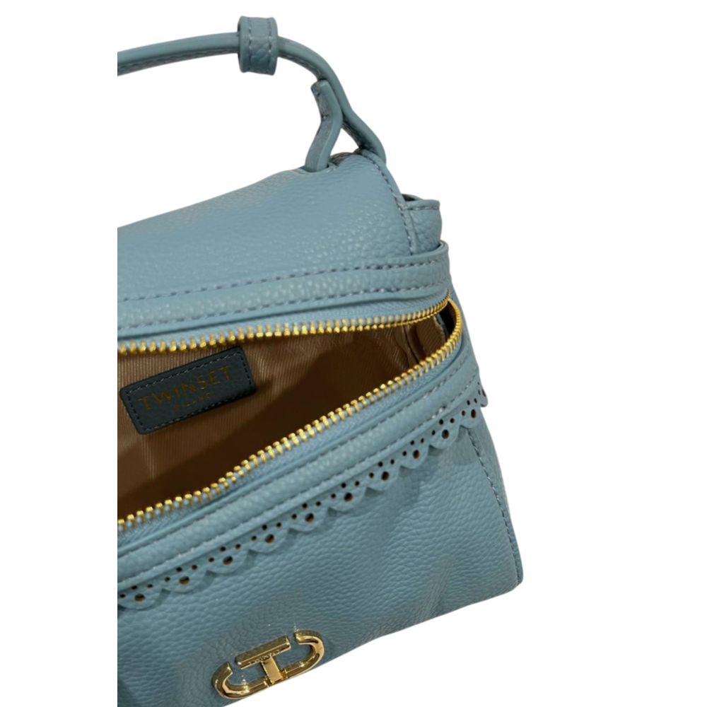 Twinset Blue PU Women Handbag | Regal Royce