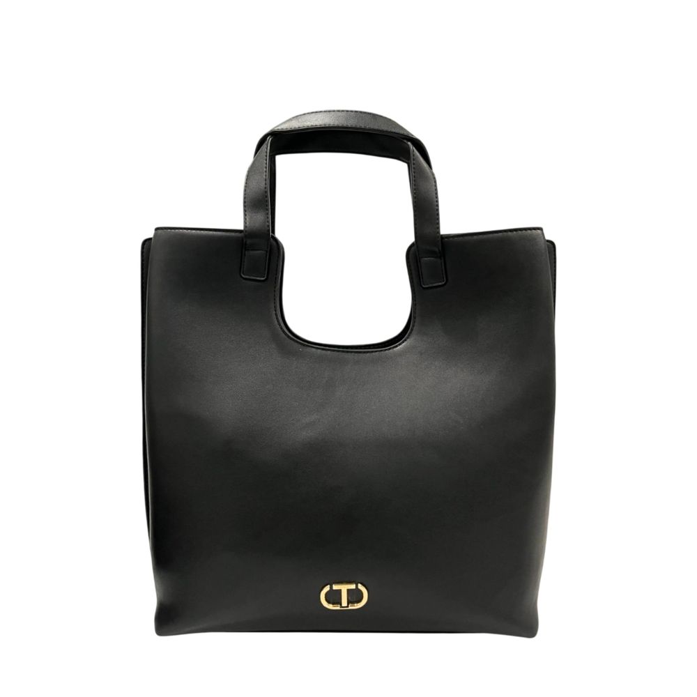 Twinset Black PU Women Shoulder Bag | Regal Royce