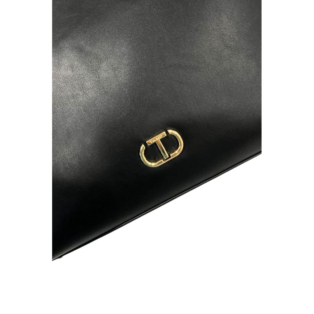 Twinset Black PU Women Shoulder Bag | Regal Royce