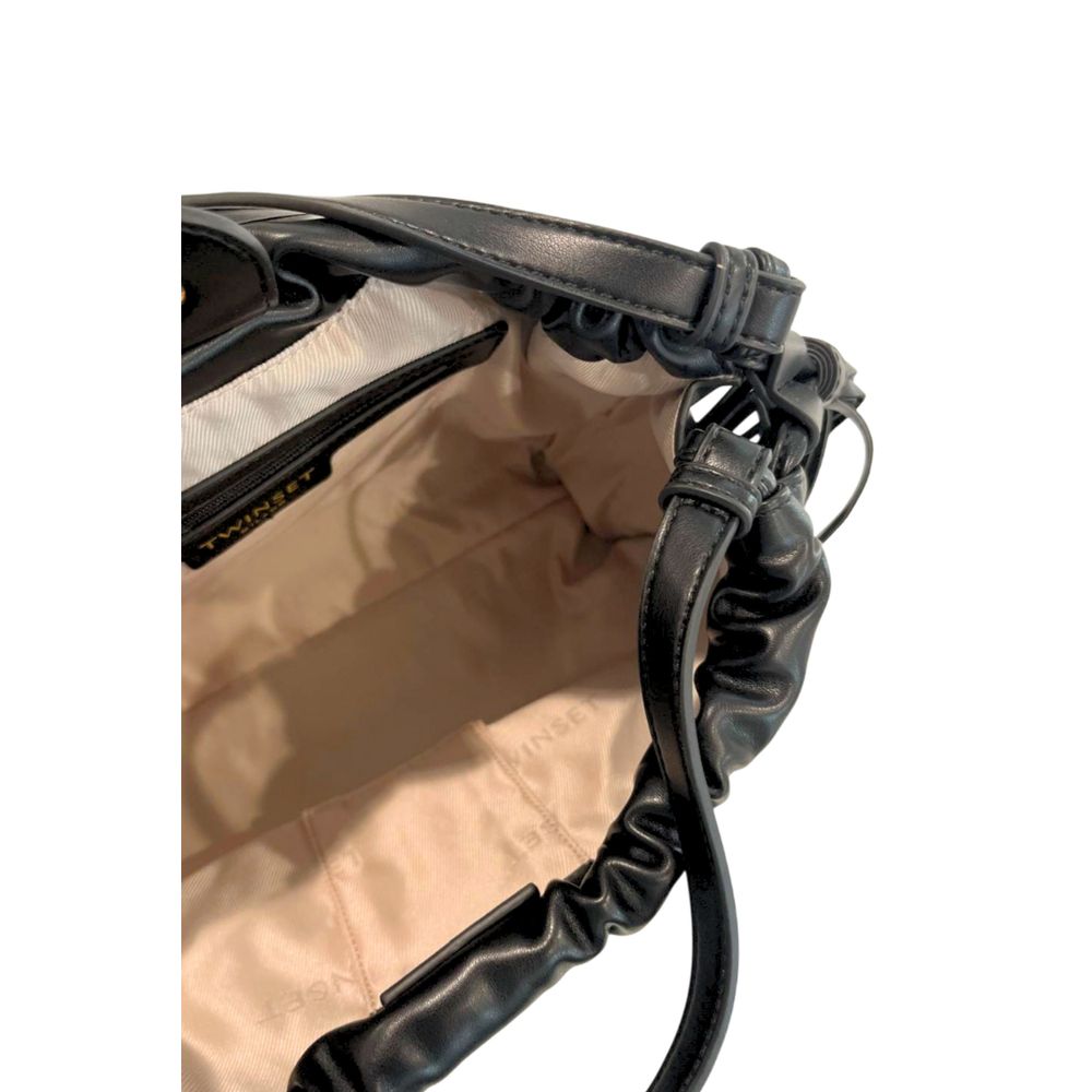 Twinset Black PU Women Shoulder Bag | Regal Royce