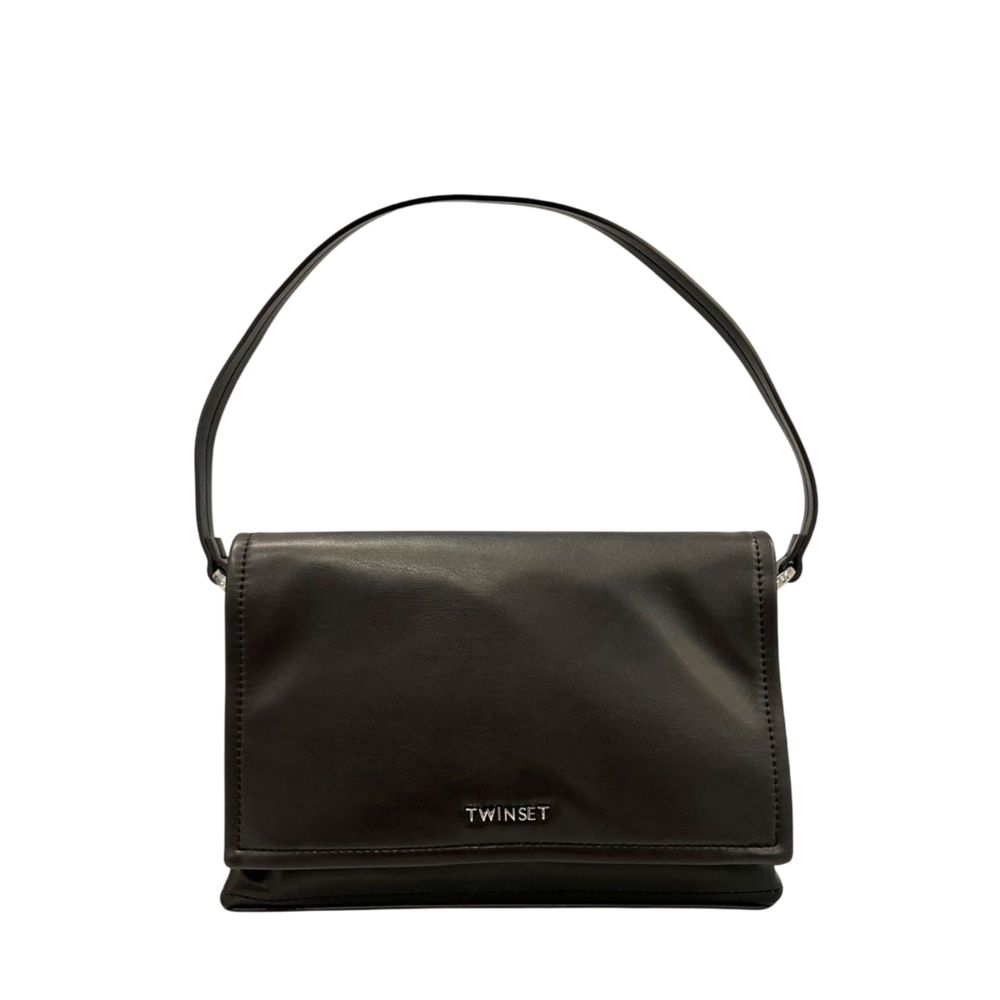 Twinset Black PU Women Shoulder Bag | Regal Royce
