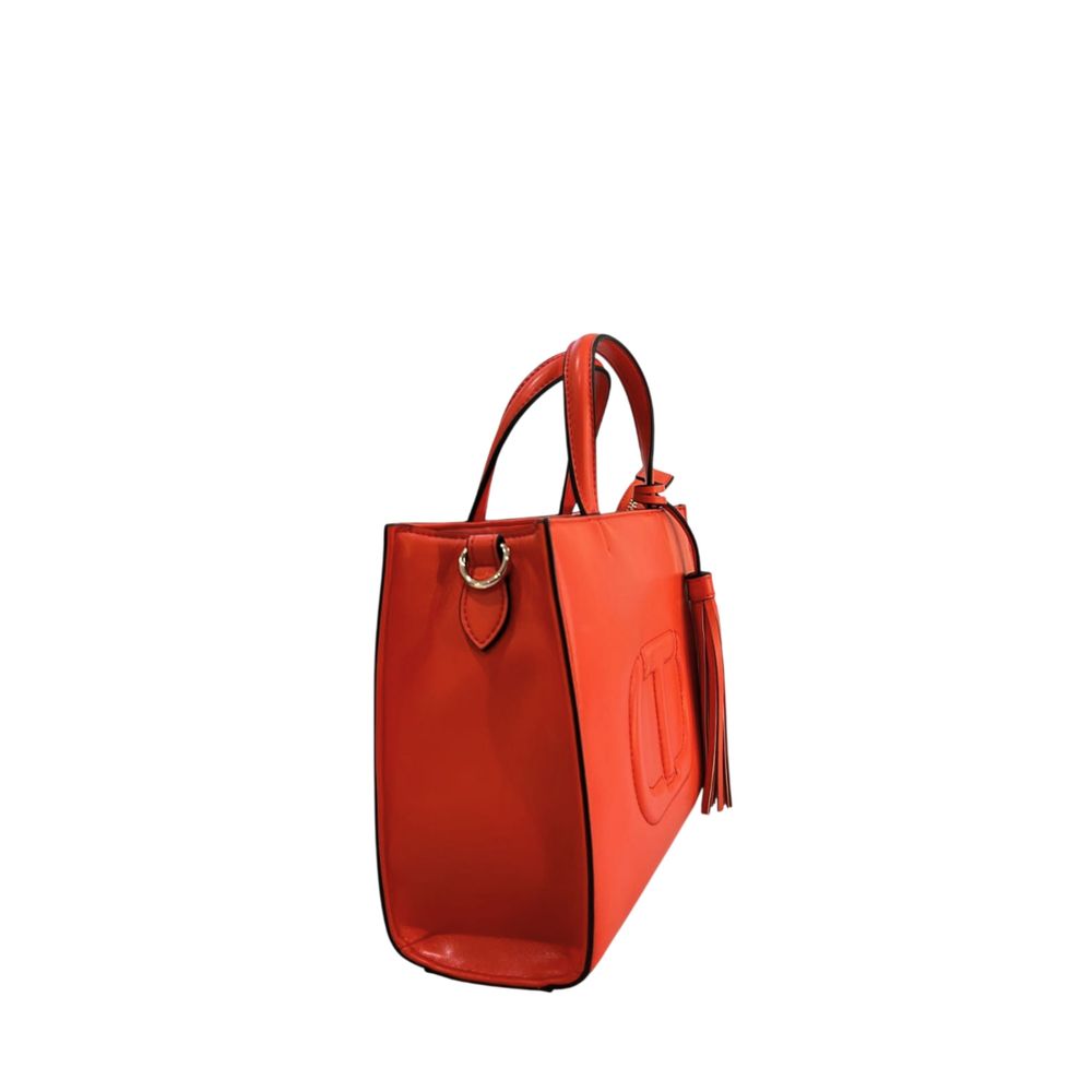 Twinset Orange Faux Leather Women Handbag | Regal Royce