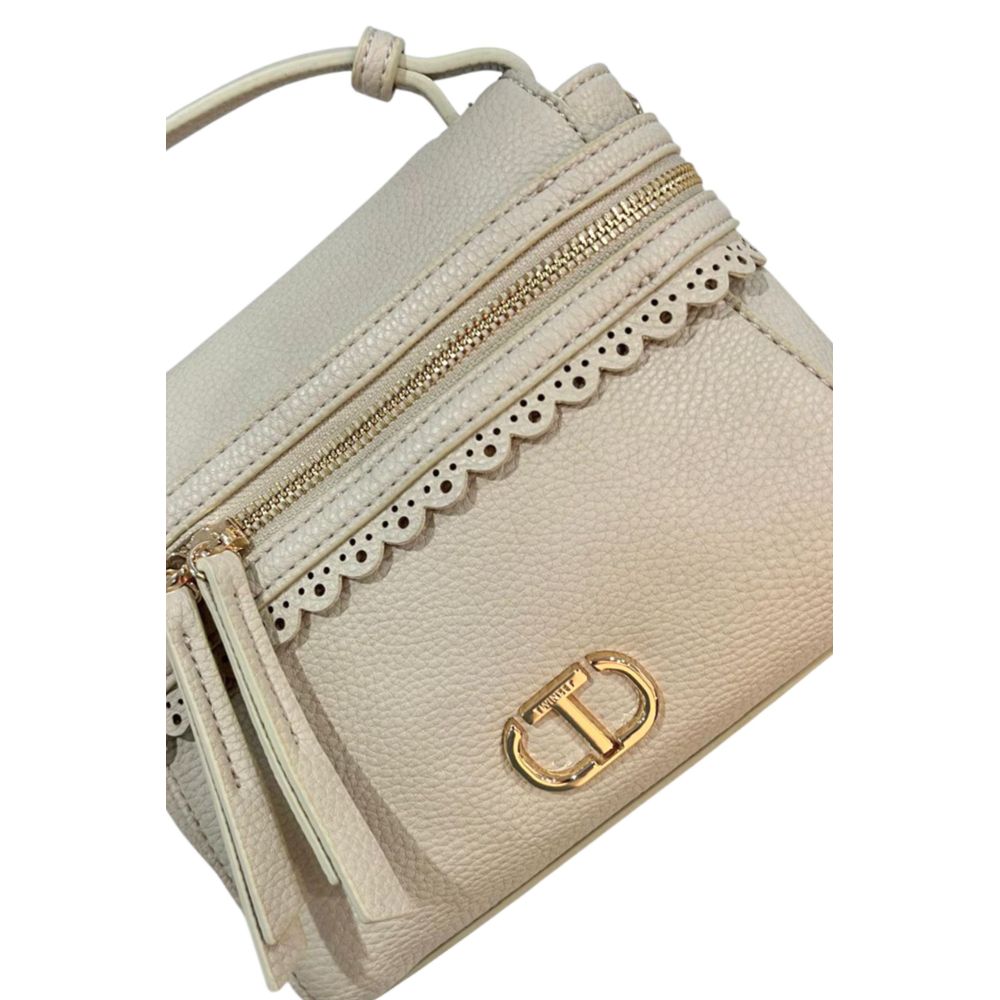 Twinset Beige PU Women Handbag | Regal Royce