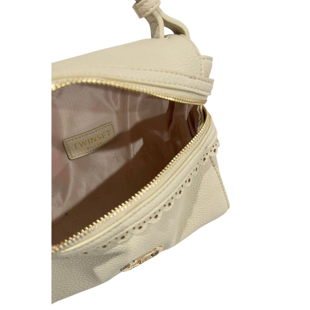 Twinset Beige PU Women Handbag | Regal Royce