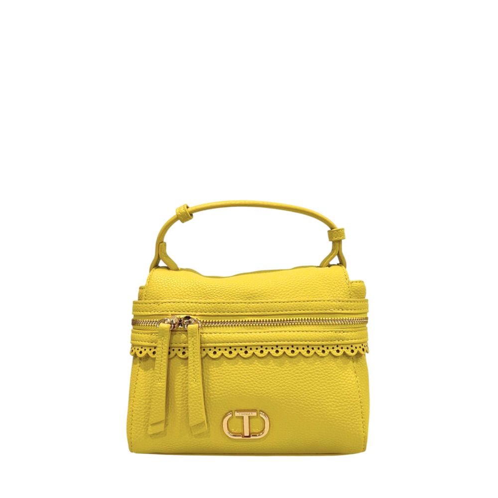 Twinset Yellow PU Women Handbag | Regal Royce