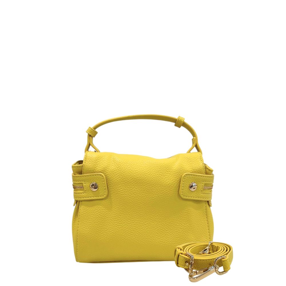 Twinset Yellow PU Women Handbag | Regal Royce