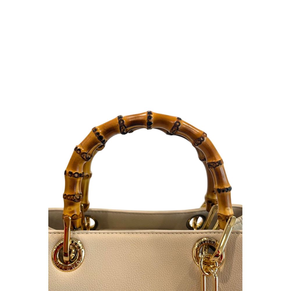 Twinset Beige PU Women Handbag | Regal Royce
