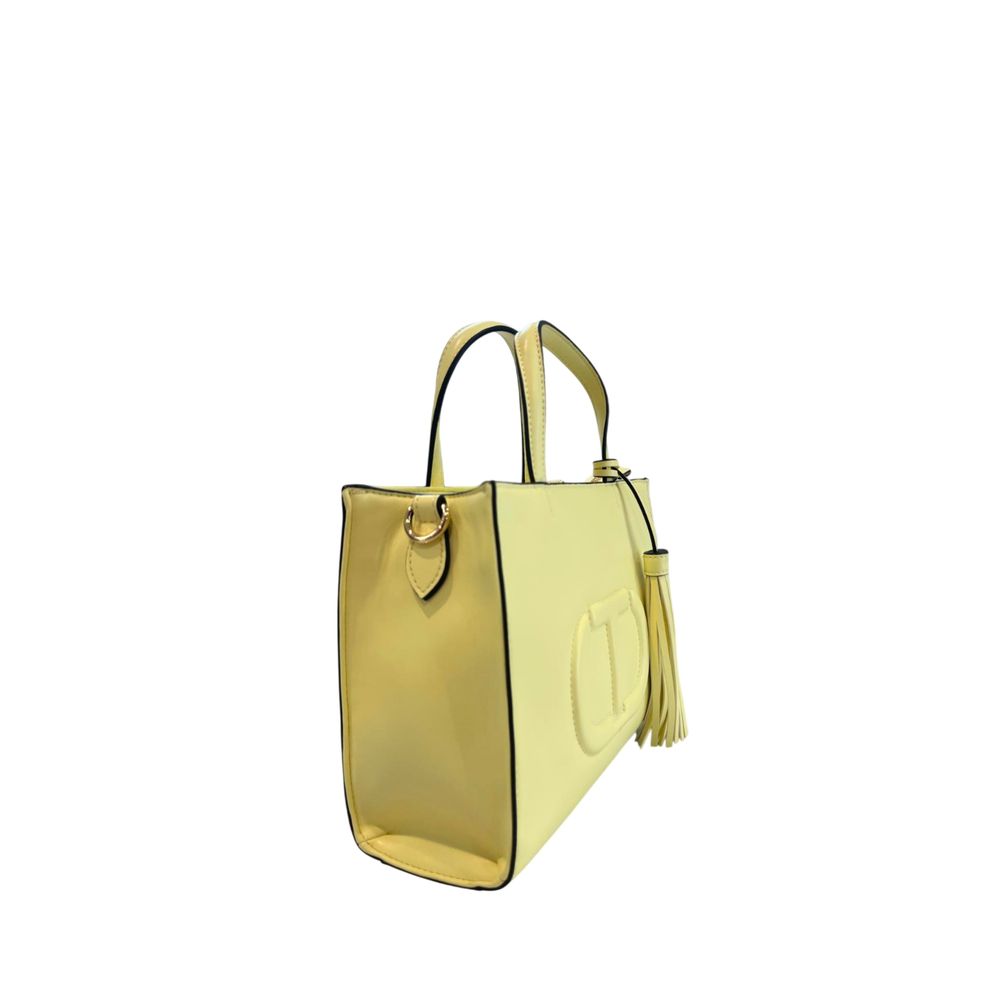 Twinset Yellow PU Women Handbag | Regal Royce