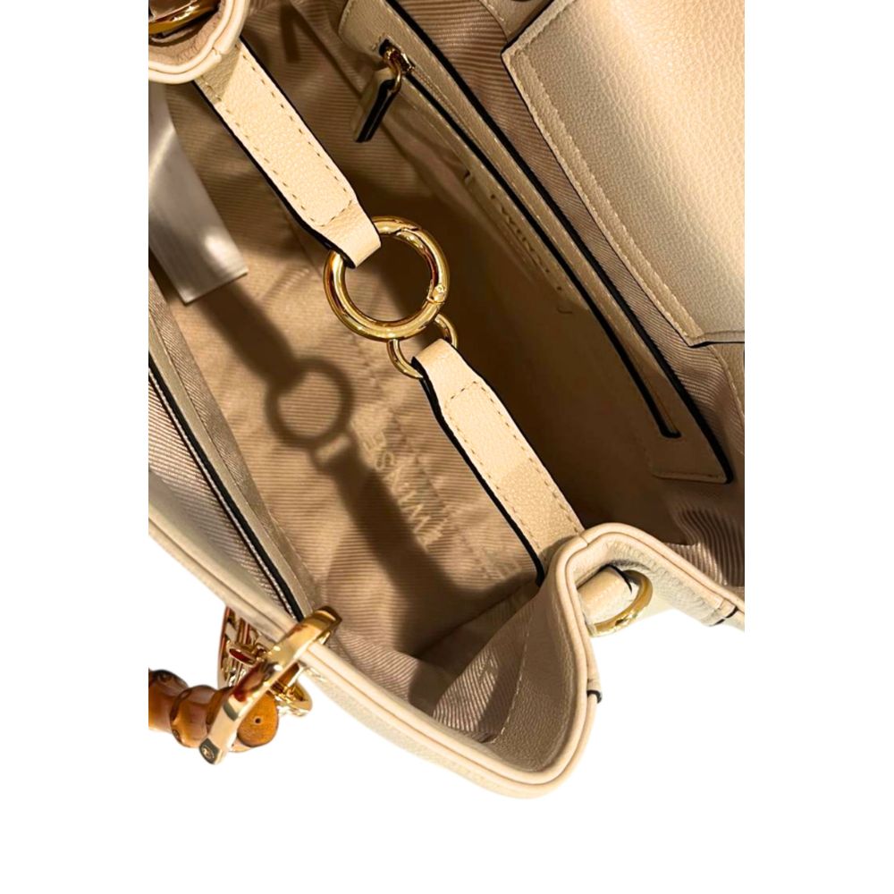Twinset Beige PU Women Handbag | Regal Royce