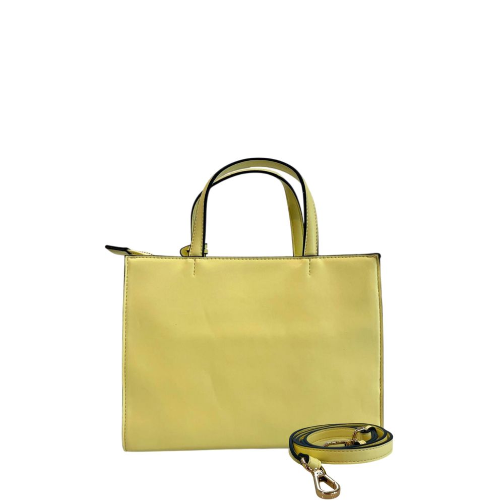 Twinset Yellow PU Women Handbag | Regal Royce