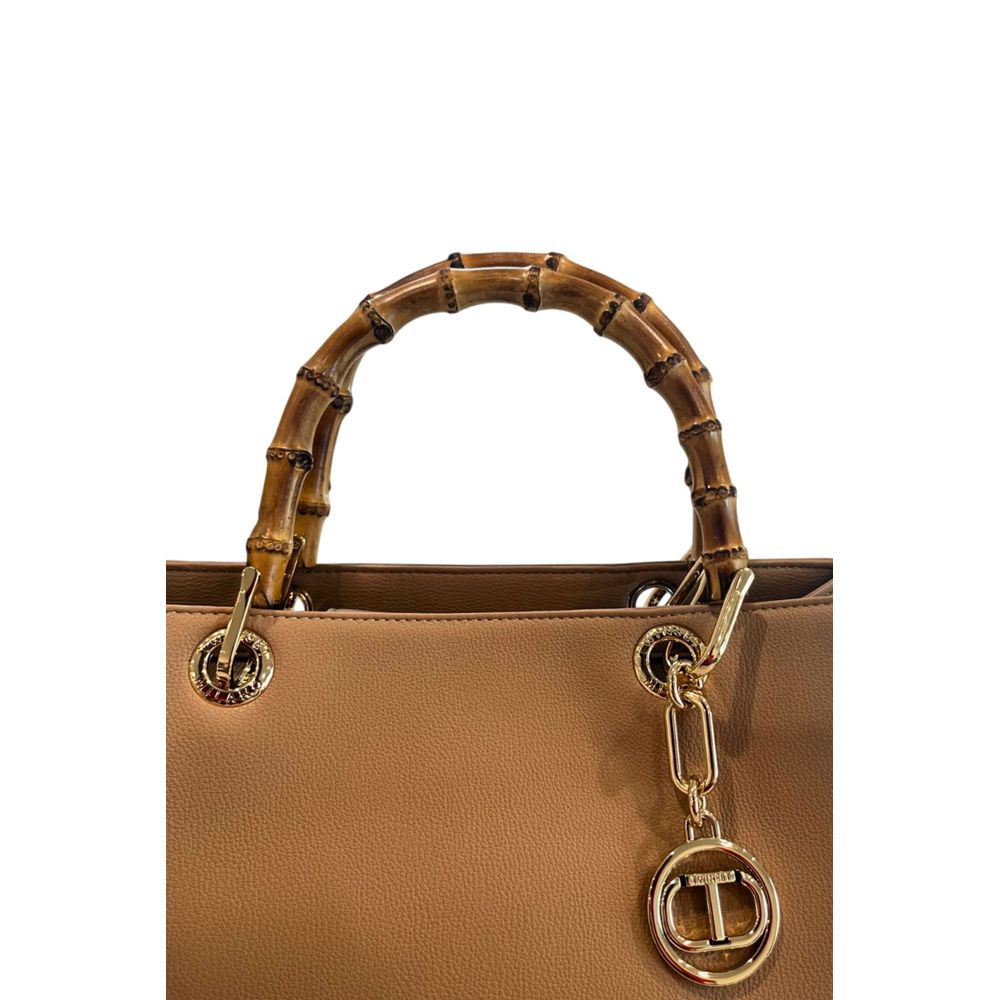 Twinset Brown PU Women Handbag | Regal Royce