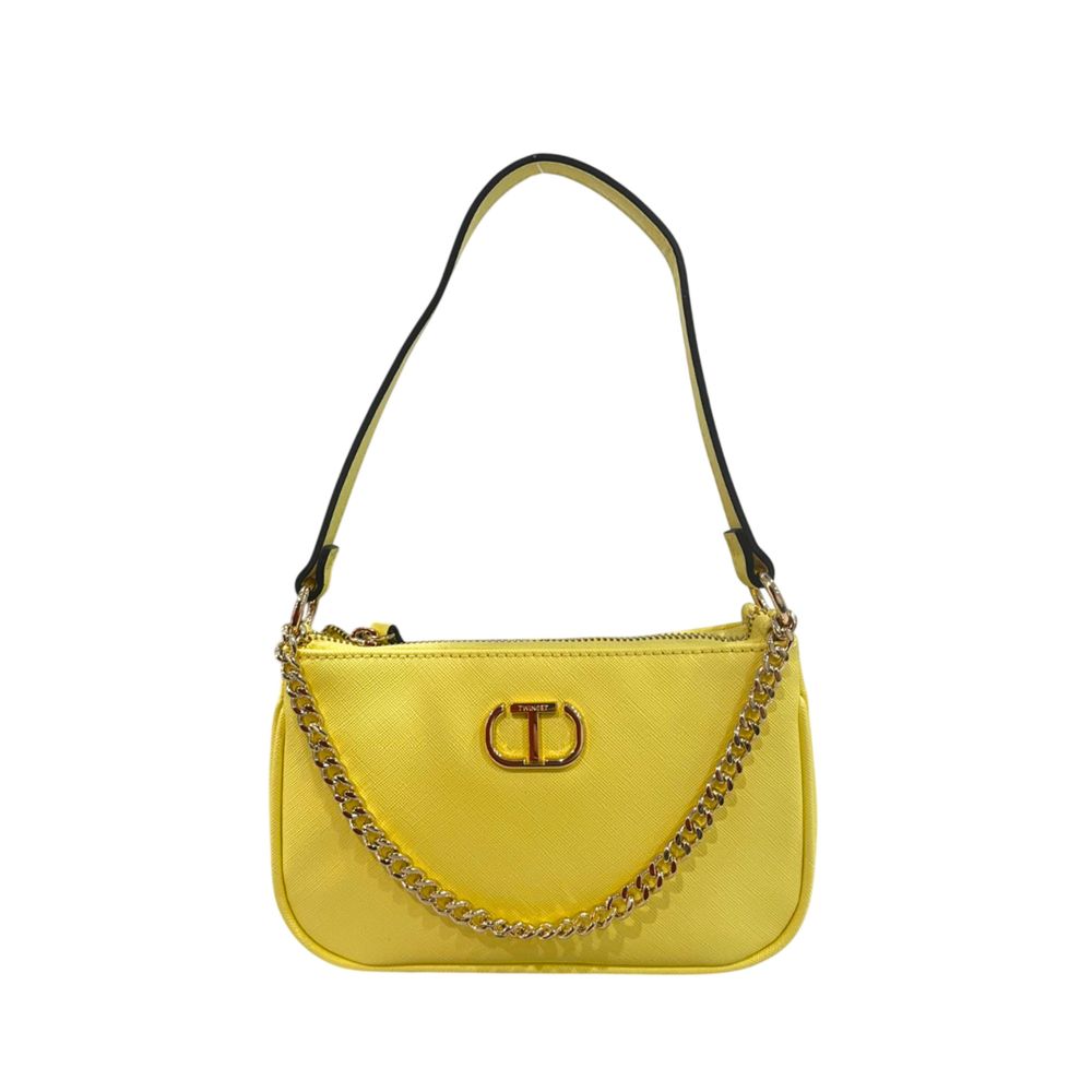 Twinset Yellow PU Women Shoulder Bag | Regal Royce