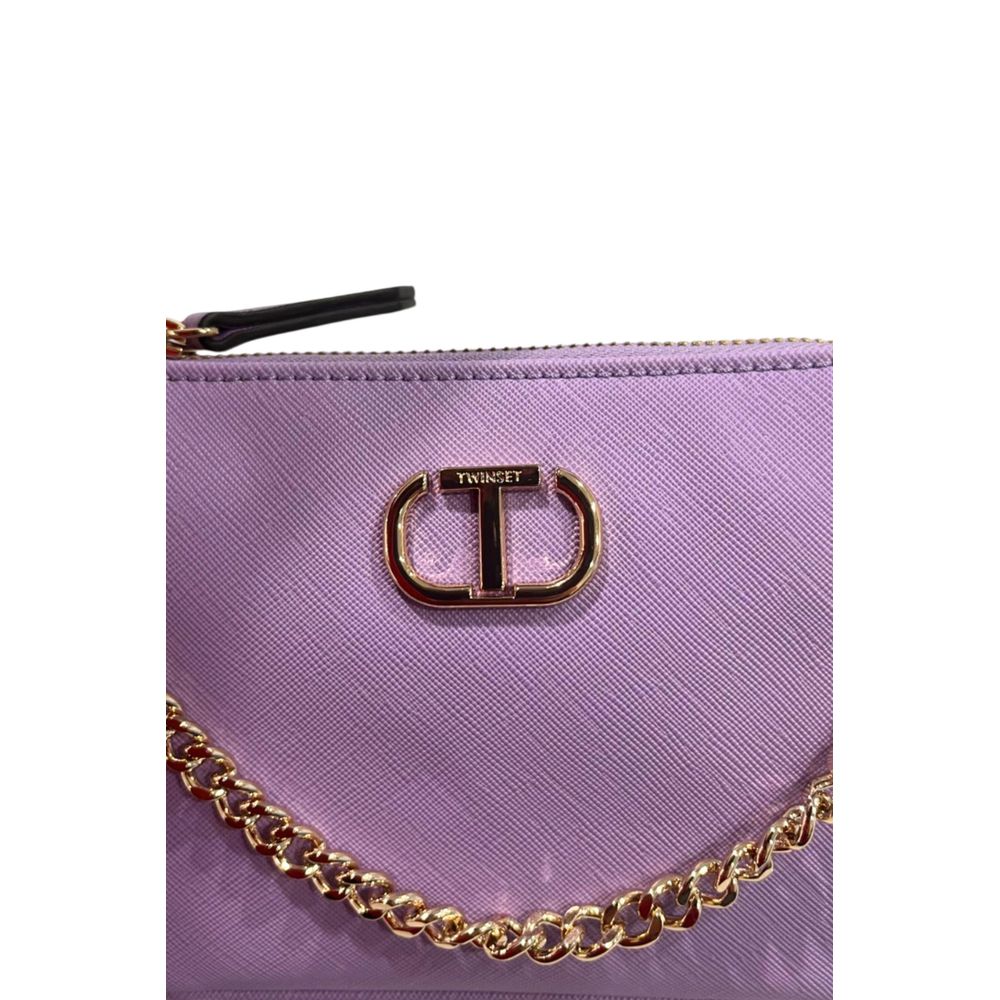 Twinset Purple PU Women Shoulder Bag | Regal Royce