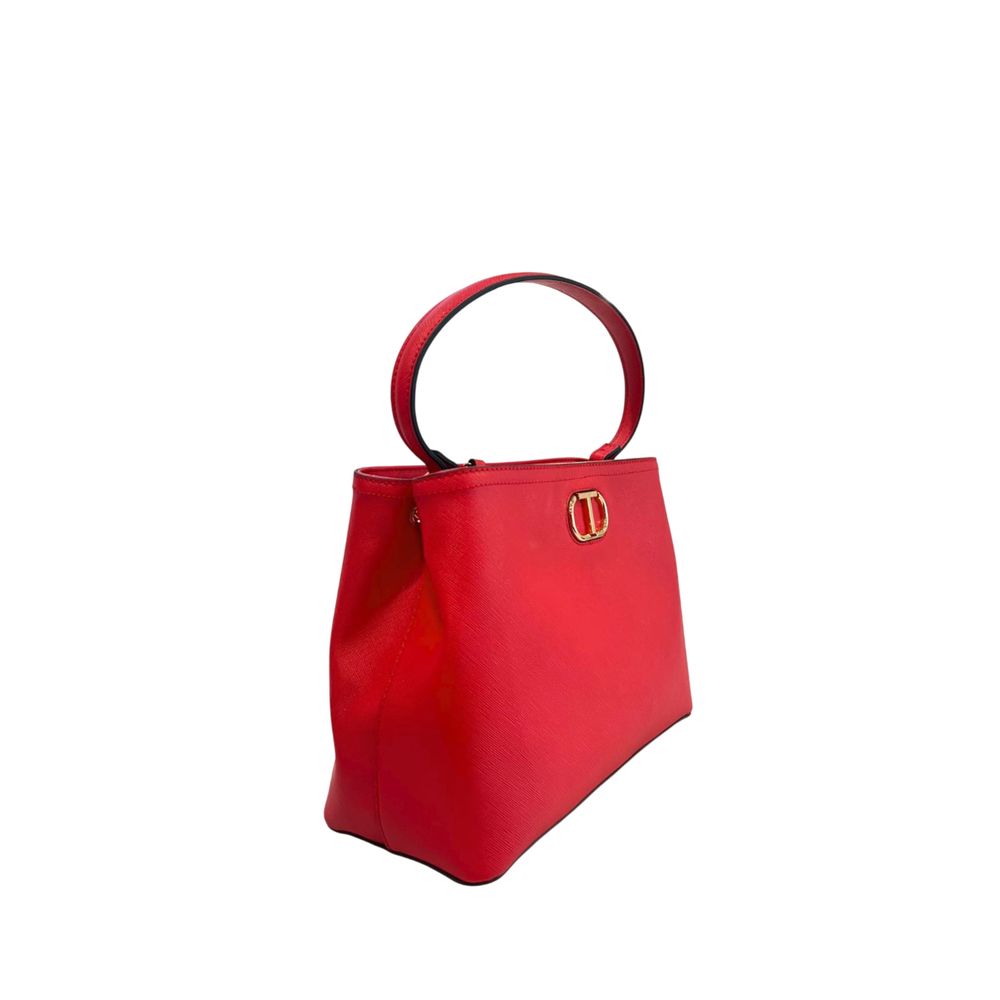 Twinset Red PU Women Handbag | Regal Royce