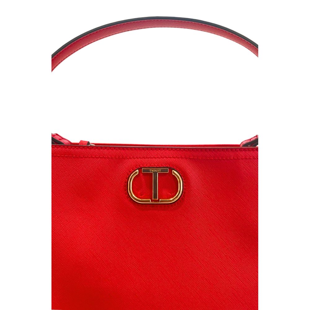 Twinset Red PU Women Handbag | Regal Royce