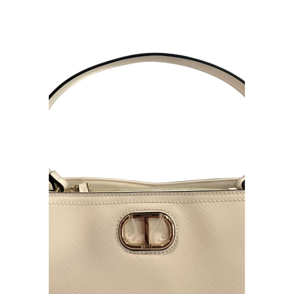 Twinset White PU Women Handbag | Regal Royce