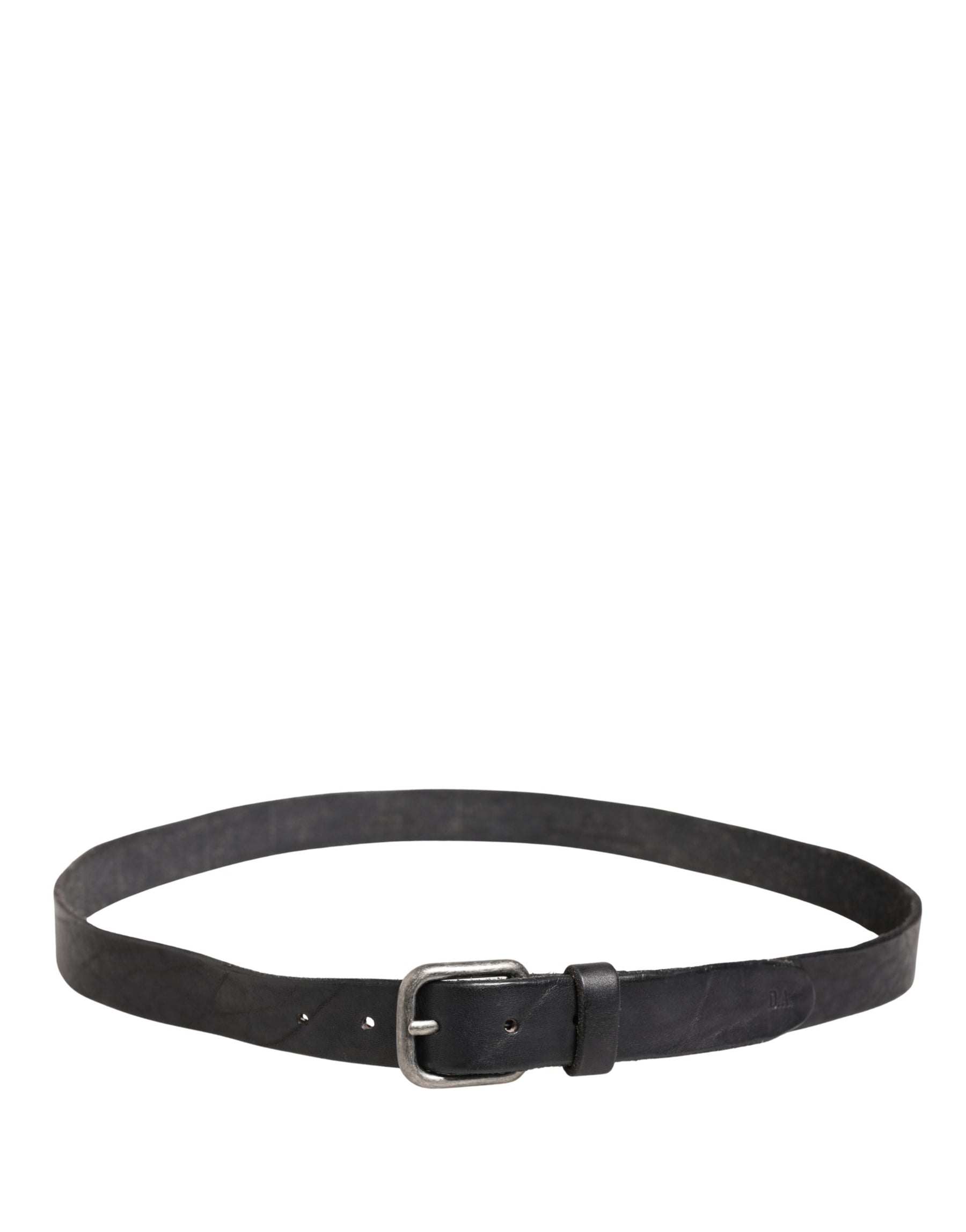 Daniele Alessandrini Men Black Leather Metal Buckle Belt | Regal Royce