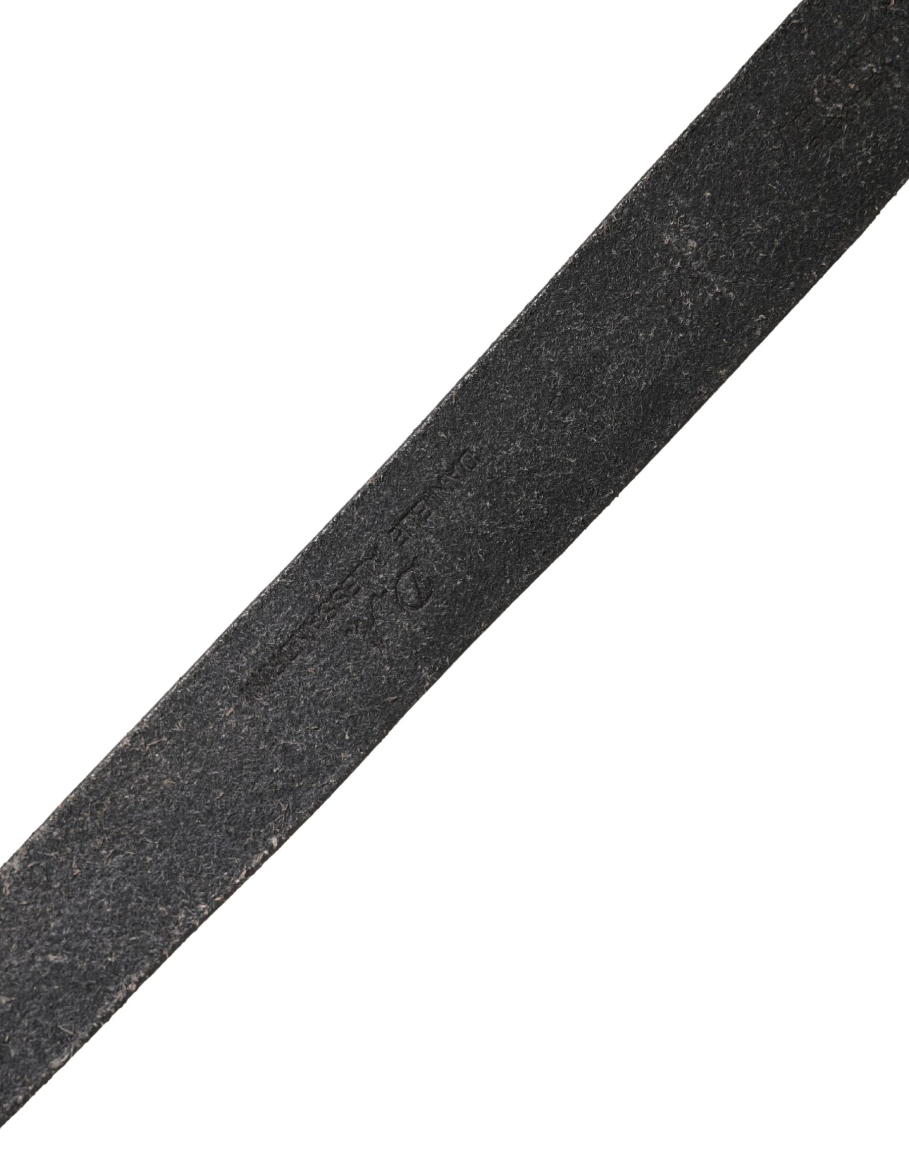 Daniele Alessandrini Men Black Leather Metal Buckle Belt | Regal Royce