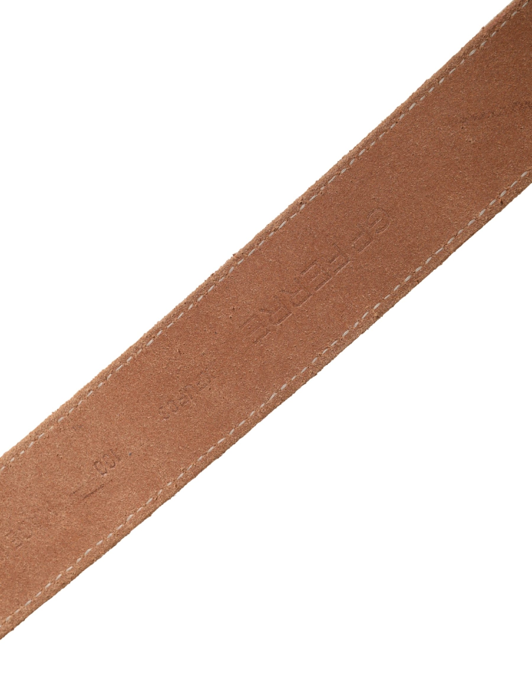 GF Ferre Men Beige Canvas Silver Metal Buckle Cintura Belt | Regal Royce