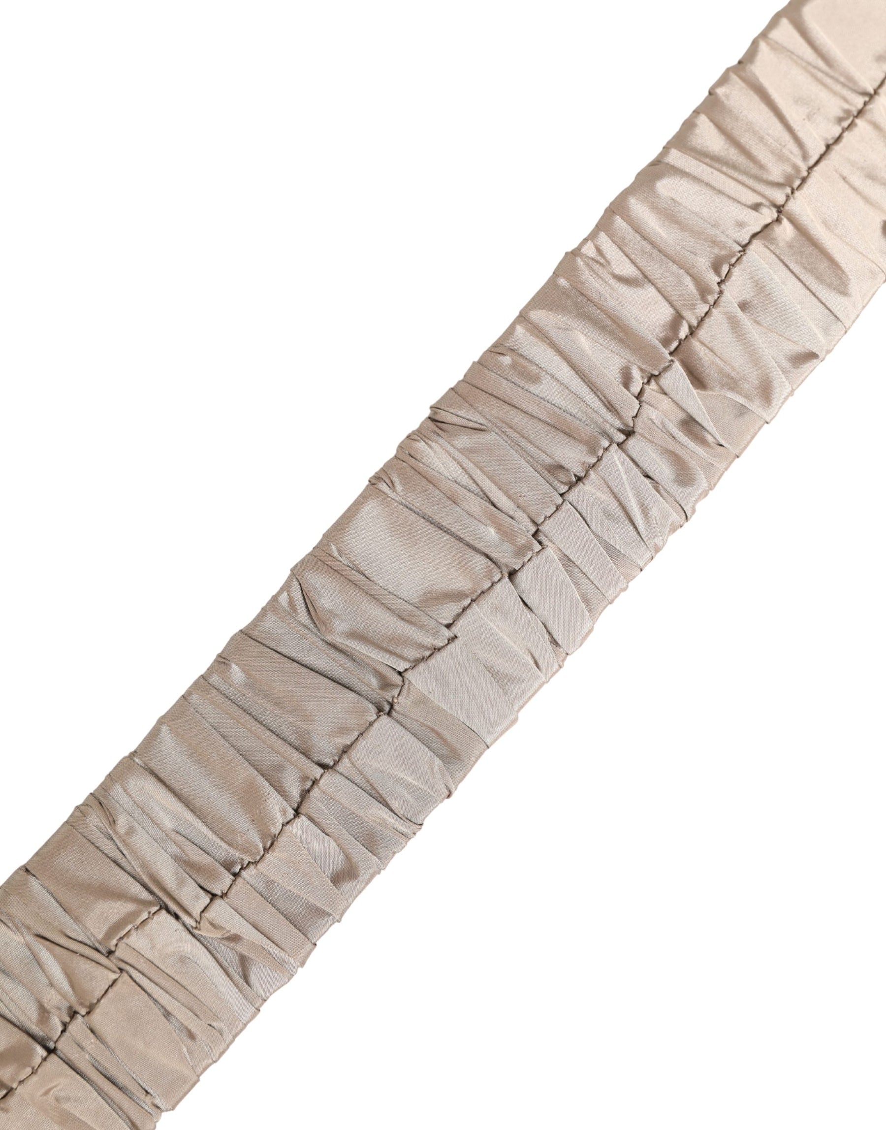 GF Ferre Women Beige Polyester Silver Metal Buckle Waist Belt | Regal Royce