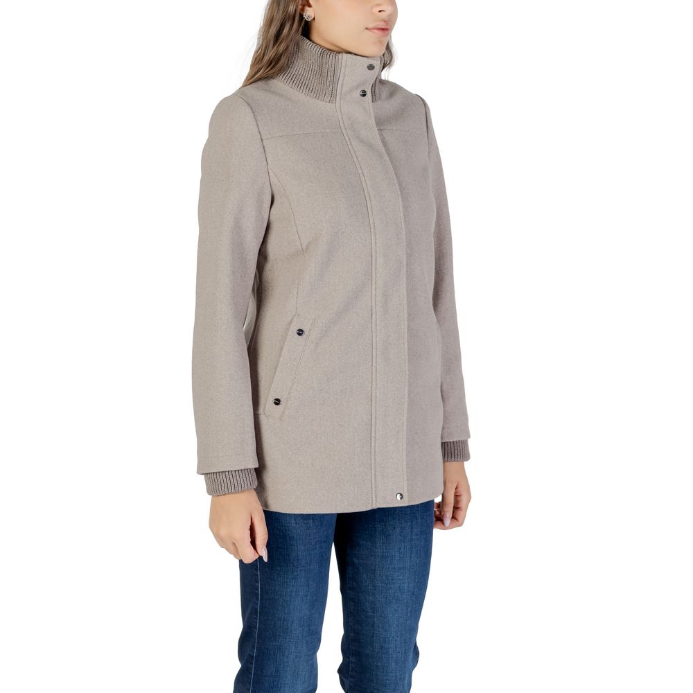 Street One Gray Polyester Coat | Regal Royce