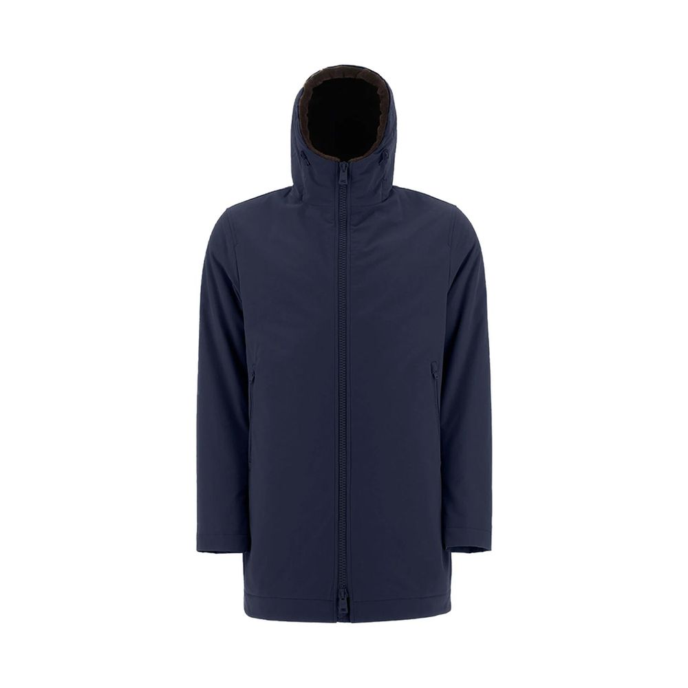 Herno Blue Polyamide Coat | Regal Royce