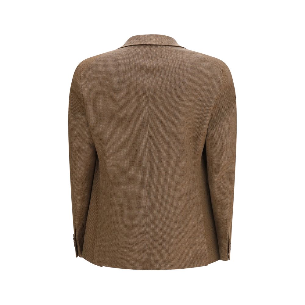 Tagliatore Brown Linen Blazer | Regal Royce
