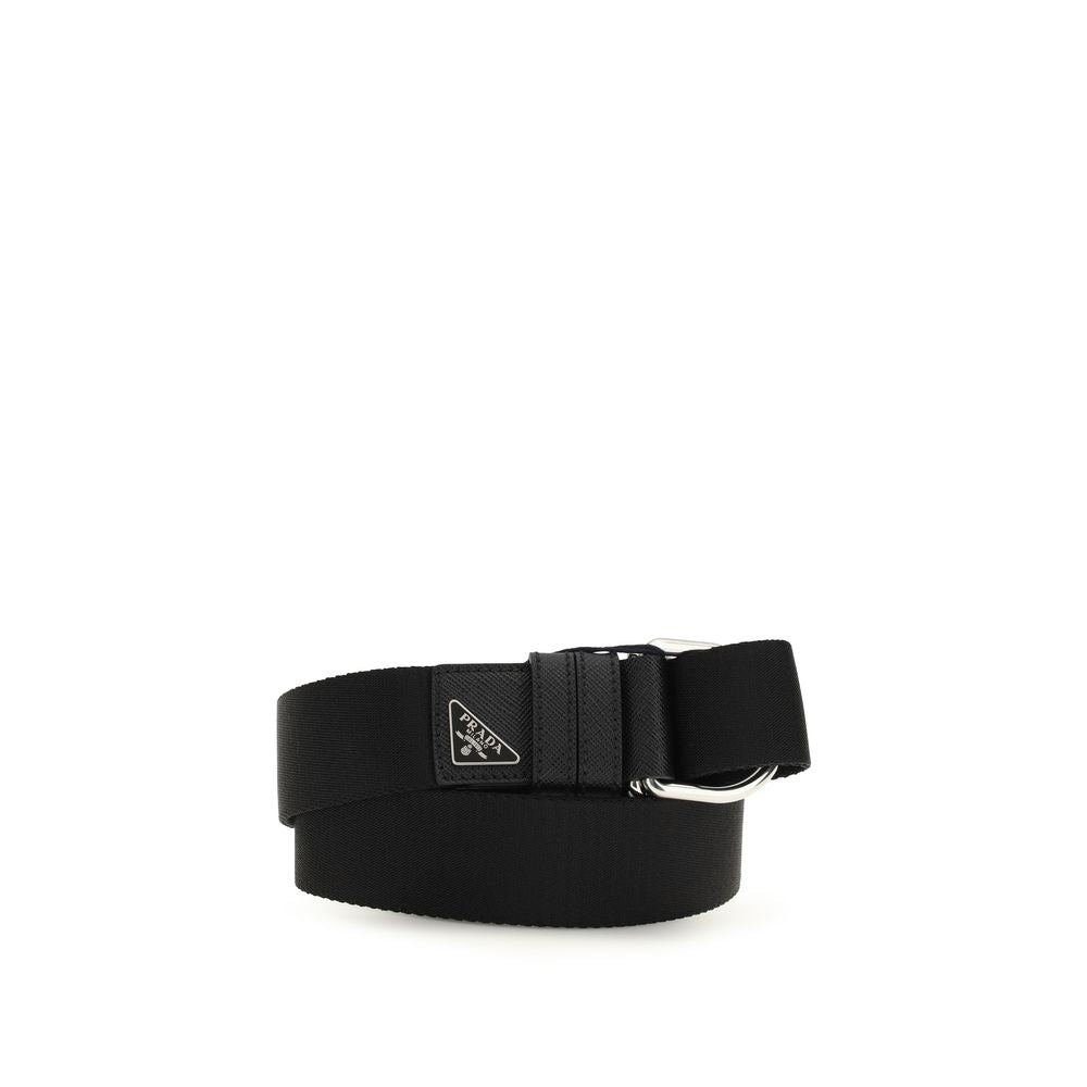 Prada Black Nylon Regular Belt | Regal Royce