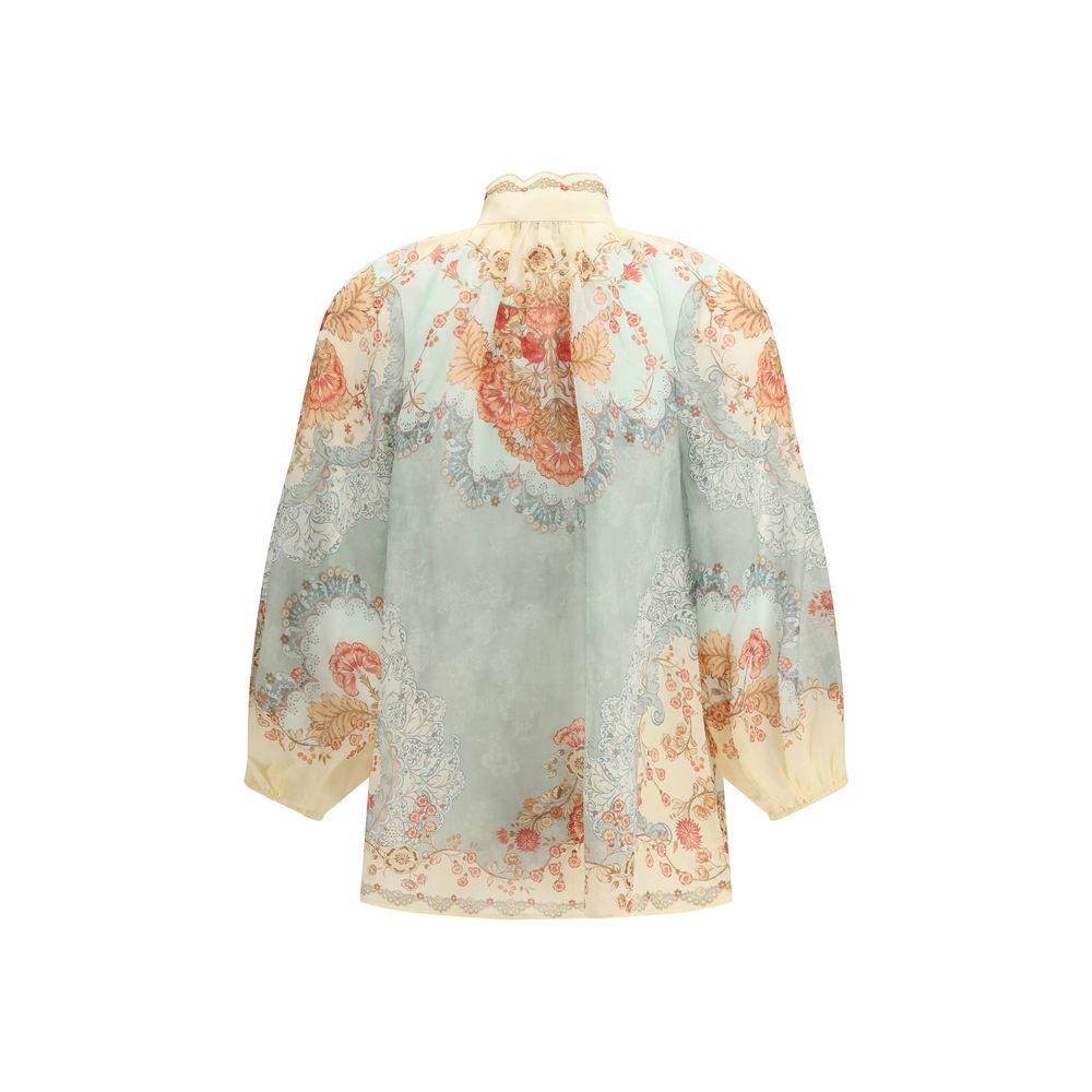 Zimmermann Multicolor Ramie Blouse | Regal Royce