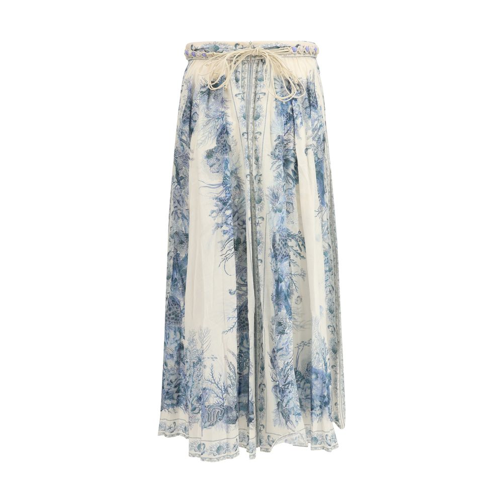 Zimmermann Multicolor Cotton Long Skirt | Regal Royce