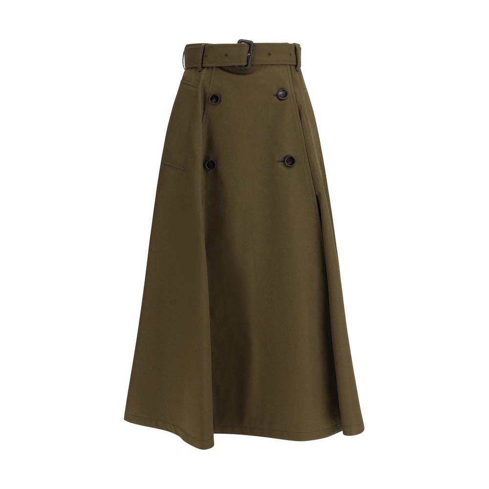 Burberry Bicolor Cotton Midi Skirt | Regal Royce