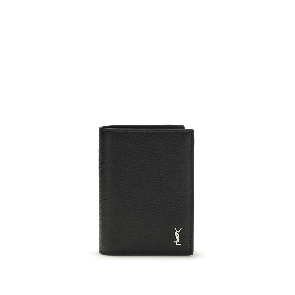 Saint Laurent Black Calf Leather Bos Taurus Wallet | Regal Royce
