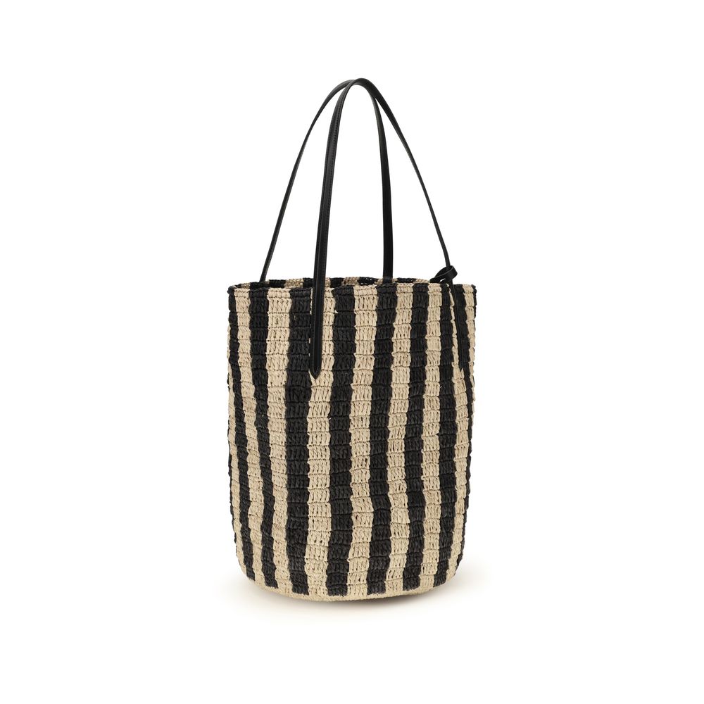 Valentino Garavani Black Raffia Backet Bag | Regal Royce