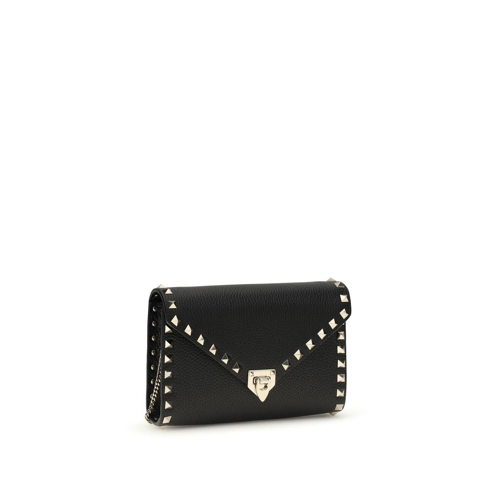 Valentino Garavani Black Calf Leather Bos Taurus Wallet | Regal Royce