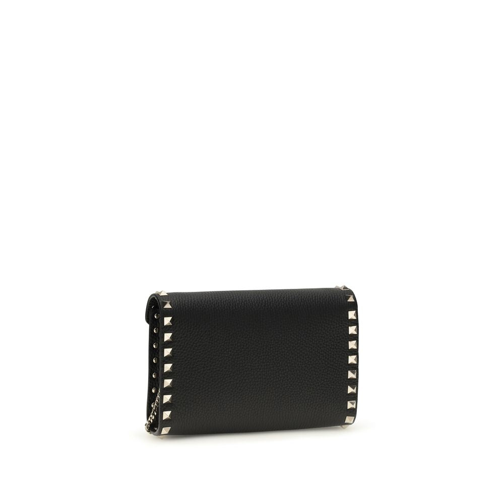 Valentino Garavani Black Calf Leather Bos Taurus Wallet | Regal Royce